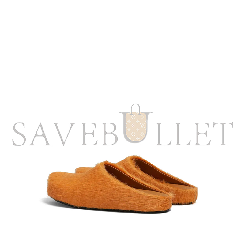 MARNI FUSSBETT CALF-HAIR SLIPPERS 